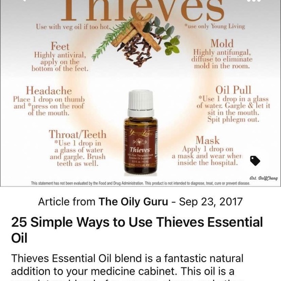 Young Living Thieves Essential Oil with Spray Bottles - Picture 3 of 3